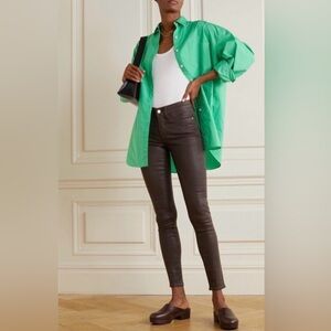 Frame Le Skinny De Jean in Mahogony, waxed denim, sz. 26